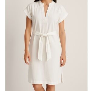 ANN TAYLOR Linen Blend Belted Dress